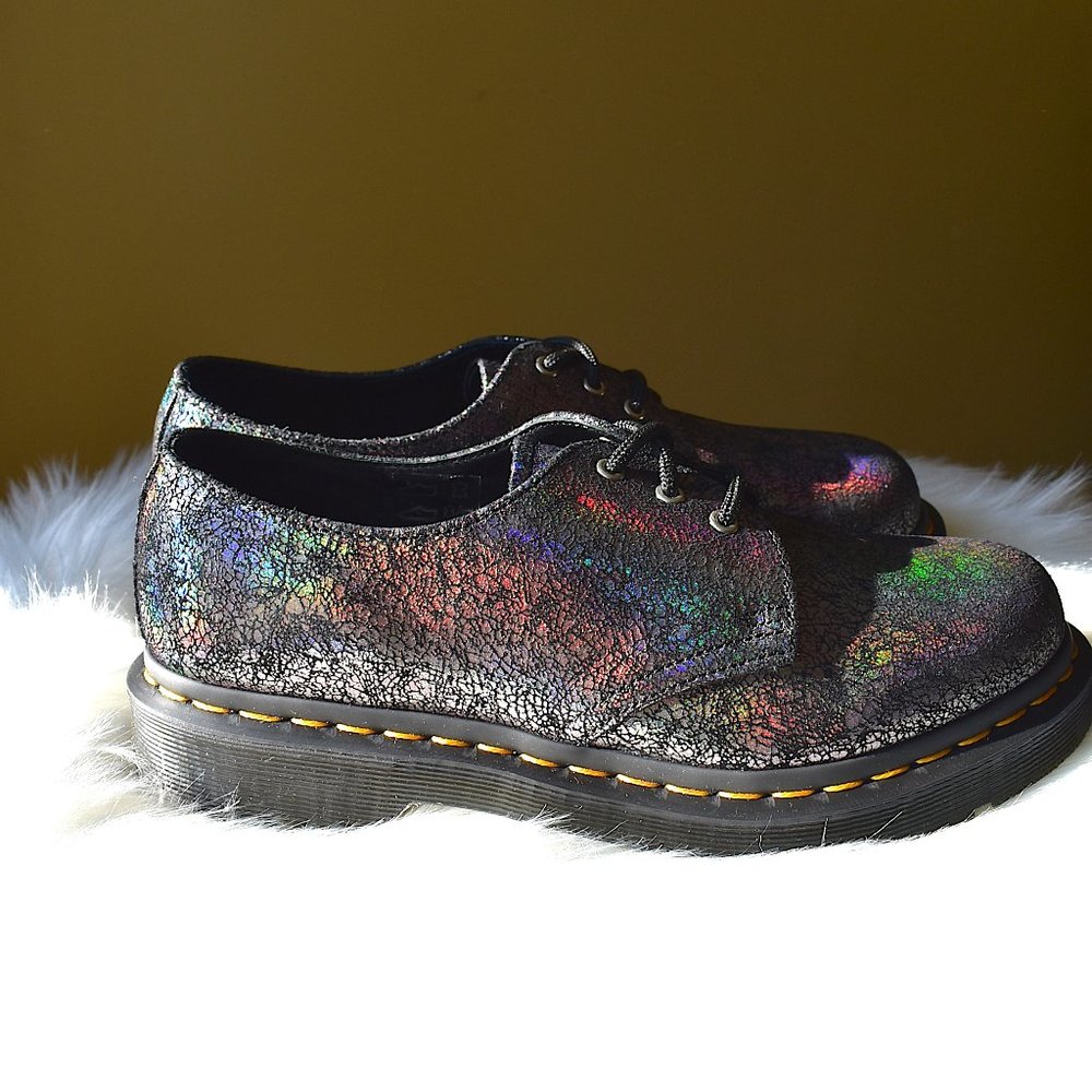Dr. Martens | Metallic Leather Oxford Shoes - Picture 6 of 11